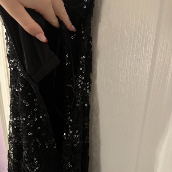 Jaques Vert Sequin Black Dress (Size 16) - Picture 6 of 16